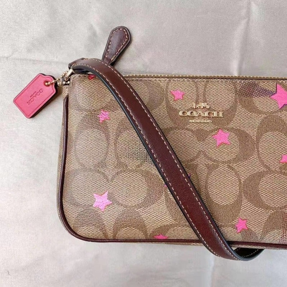 Coach C7294 Nolita 19 In Signature Canvas With Disco Star Print In Khaki Multi